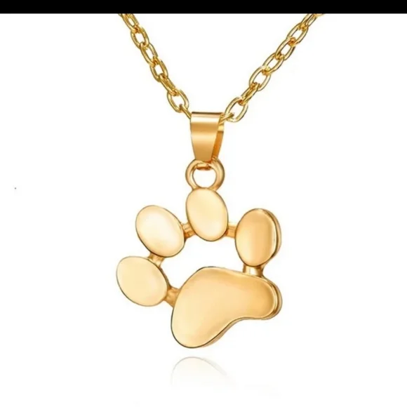 Paw Charm Necklace Peach color with 18-22"inch gold chain. Unisex Womens Mens K… - Picture 12 of 16